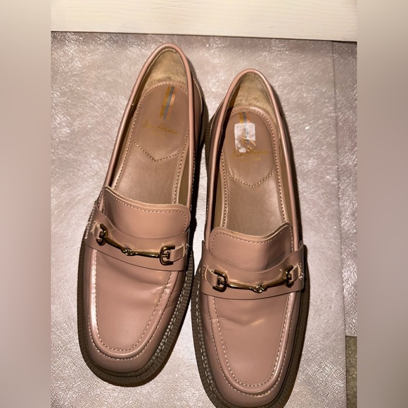 Sam Edelman Laurs Nude Pink patent leather Loafers 8.5 fall office preppy punk - Picture 3 of 11